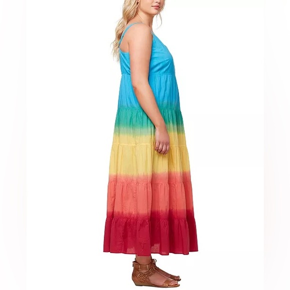 Jessica Simpson Rainbow Herbs 100% Cotton Lined Sundress NWT Size XL - Picture 3 of 13